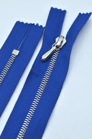 Fermoar riri Metalic 4mm Fix, 50cm Albastru