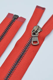 Fermoar Metalic 5mm, Rosu 36-37cm