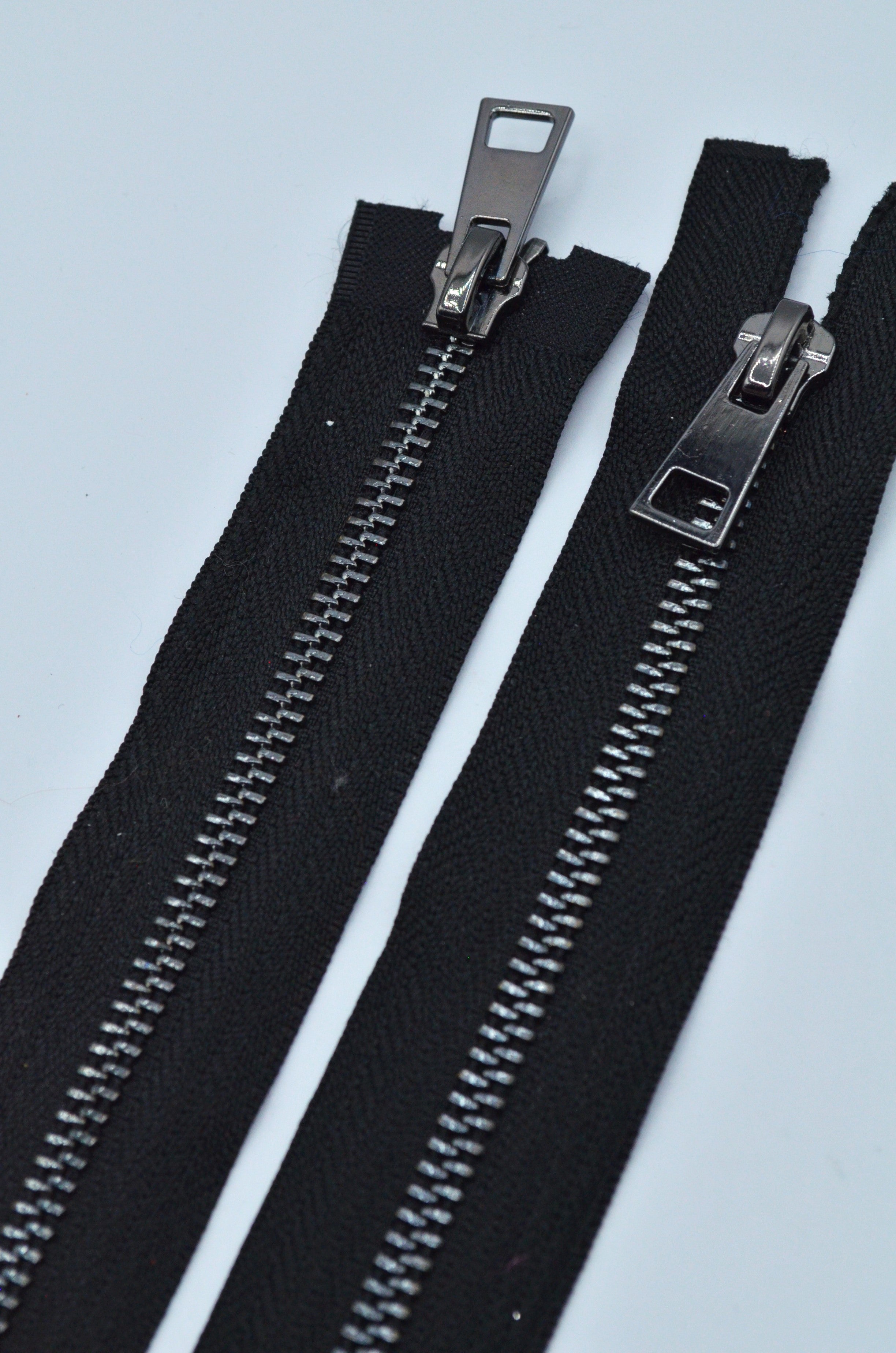 Fermoar Metalic 5mm, Cu Dublu Cursor 53cm, Negru