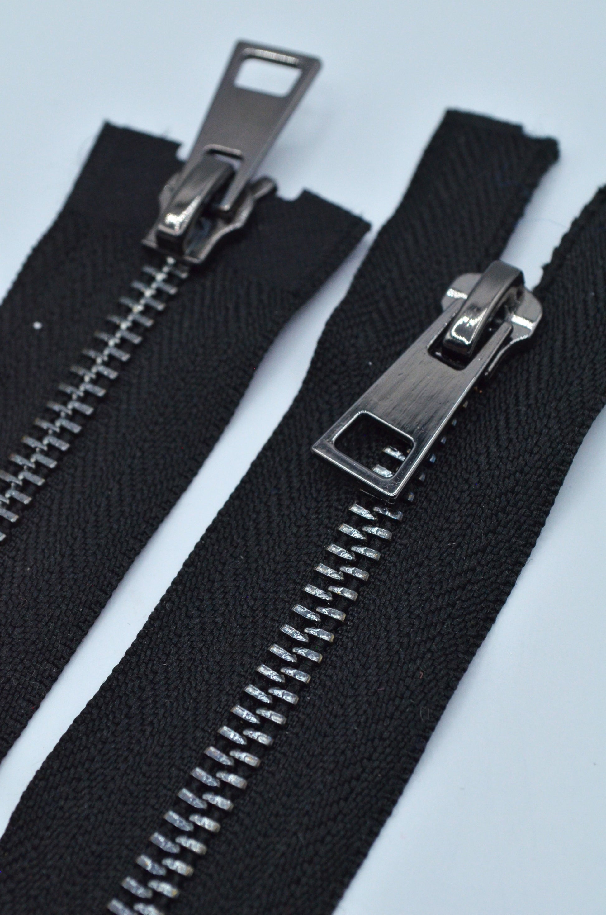 Fermoar Metalic 5mm, Cu Dublu Cursor 53cm, Negru