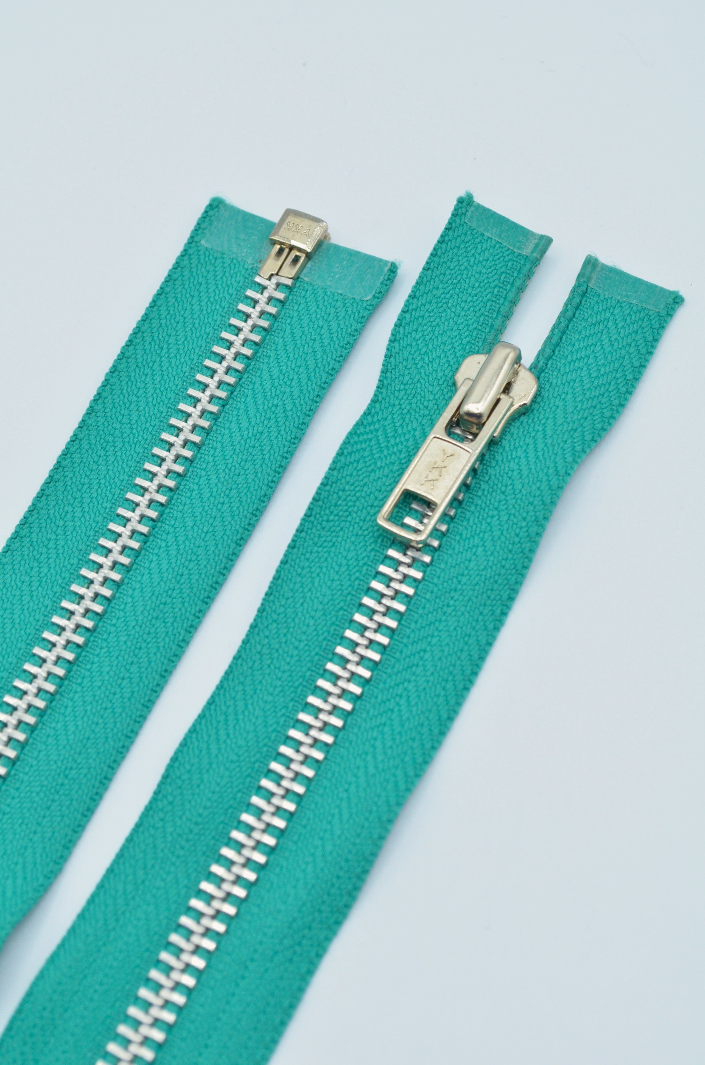Fermoar YKK Metali Detasabil, 55cm, Turcoaz