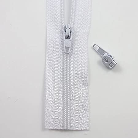 Fermoar Alb La Metru, 3mm,+ 1 Cursor