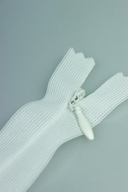 Fermoar Ascuns Pe Relon, 20cm, Alb