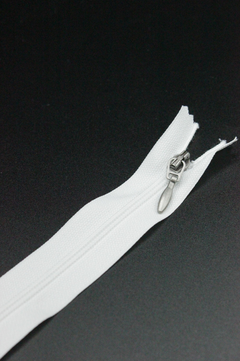 Fermoar De Plastic, 3mm, 14cm, alb