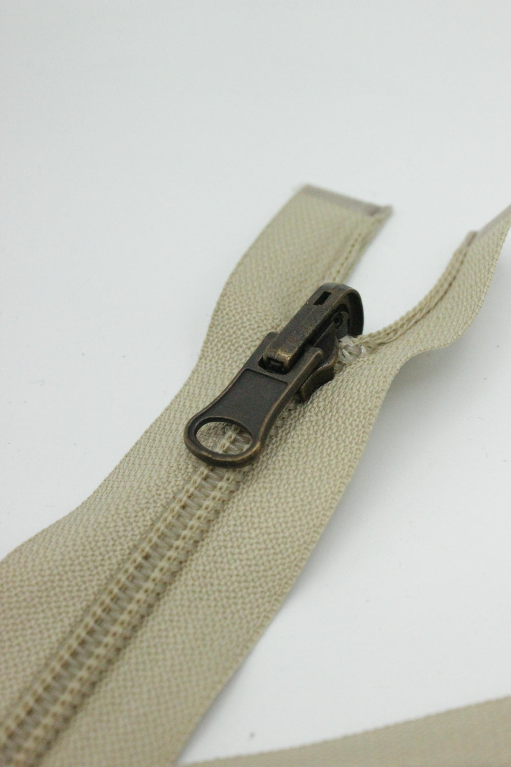 Fermoar De Plastic Spiralat 5mm Detasabil, Cursor Reversibil, 70cm,Bej