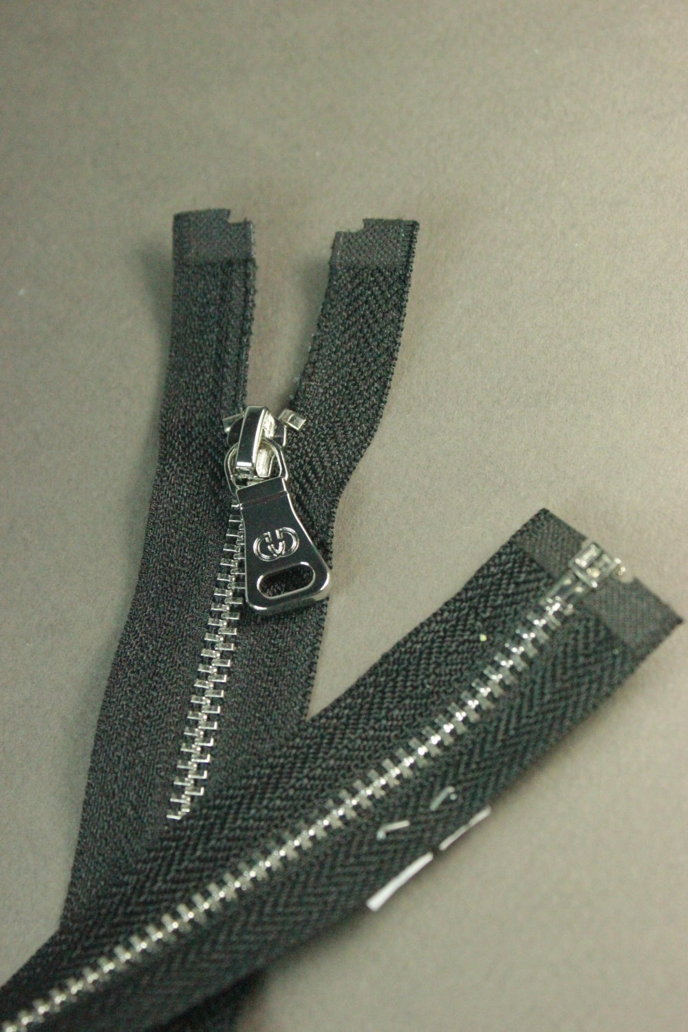 Fermoar Metalic Detasabil, 2.50mm, Negru Cu Argintiu, 40cm