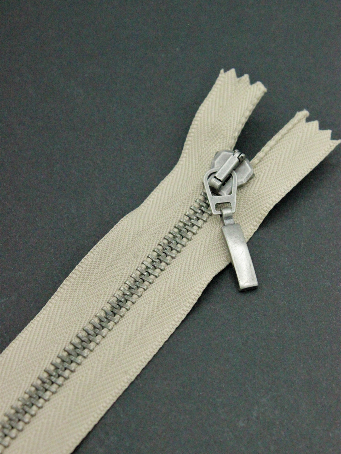 Fermoar Metalic Fix, 13cm, Bej