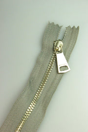 Fermoar Metalic Fix, 17cm, Bej, 3mm