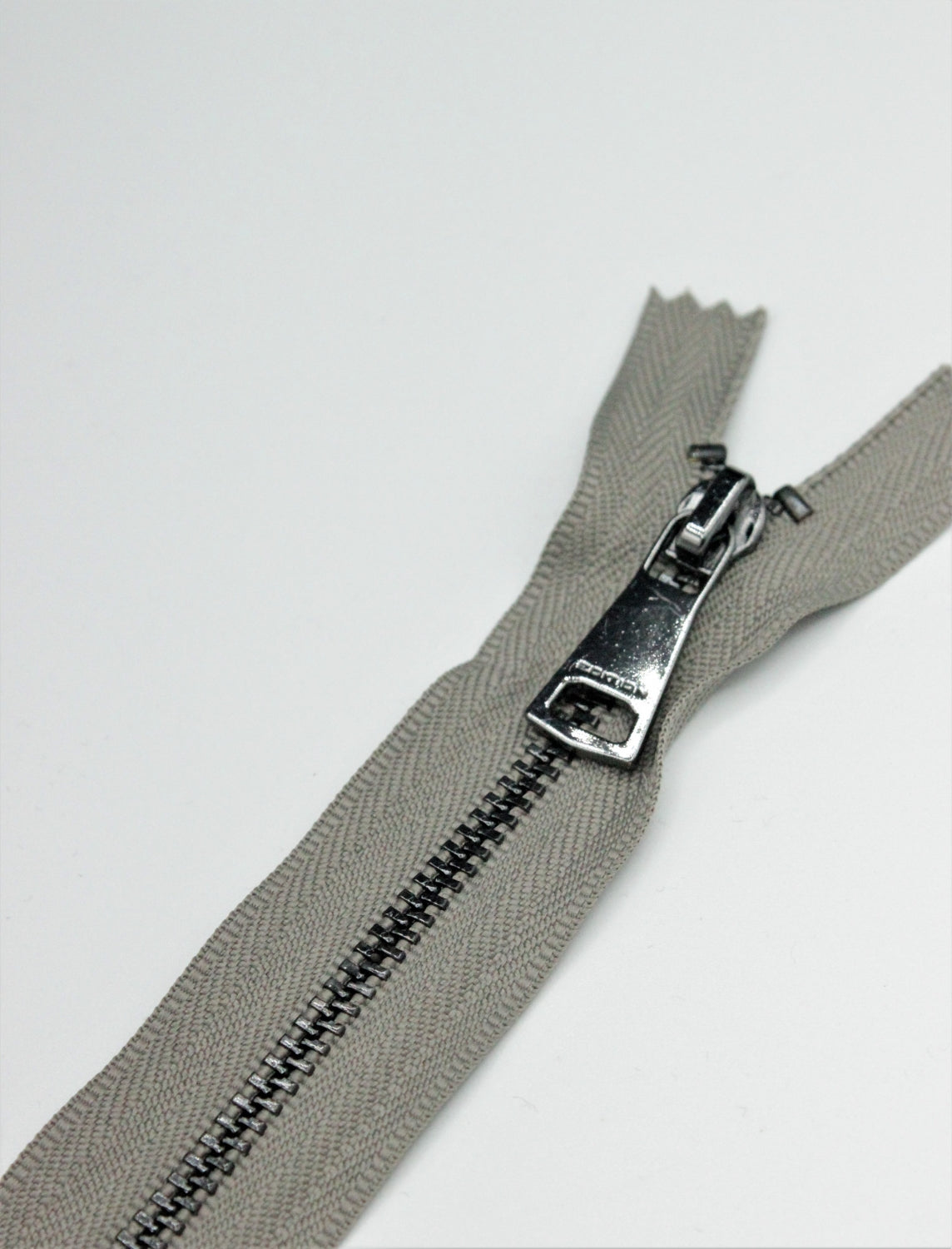 Fermoar Metalic Fix 4mm, 16cm, Grei