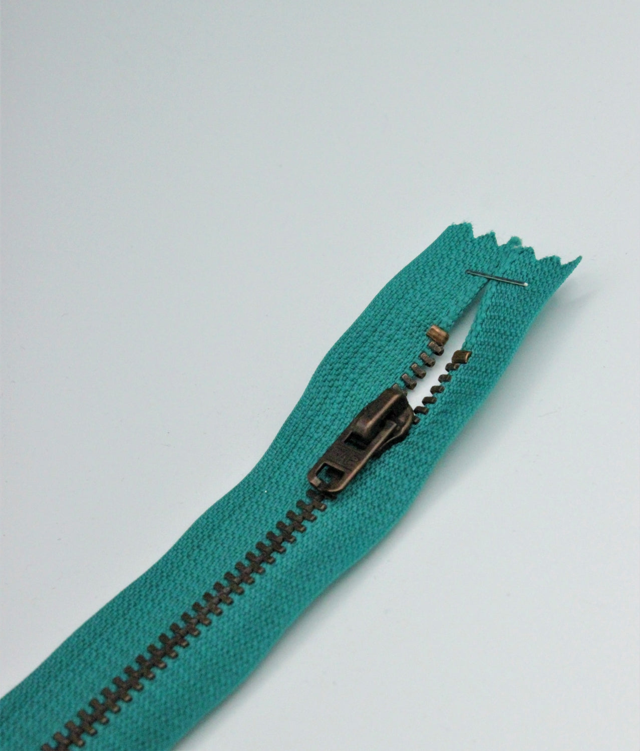 Fermoar Metalic Fix 5mm, 15cm, Verde Turcoaz