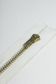 Fermoar Metalic Fix 5mm, 21cm, Alb