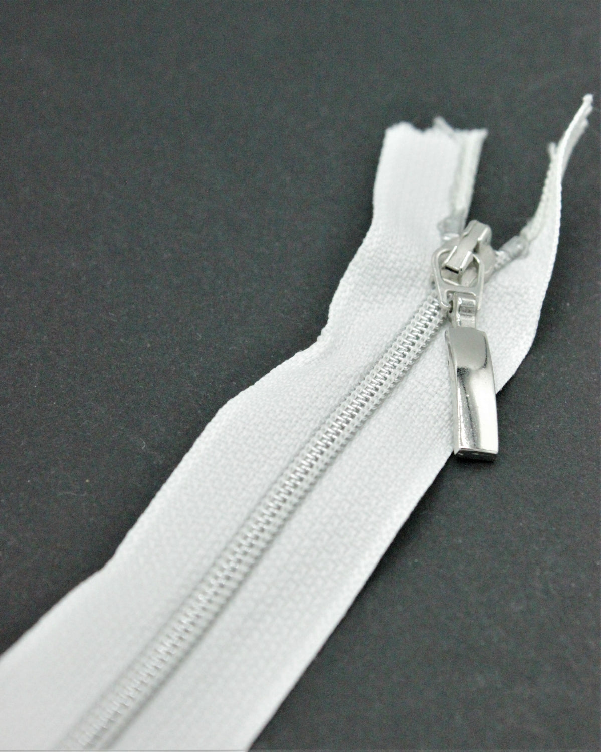 Fermoar Spiralat Argintiu Fix, Tip3, 13cm, Alb