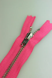 Fermoar YKK Metalic Fix, 11cm, Fucsia
