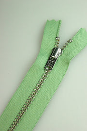 Fermoar YKK Metalic Fix, 11cm, Verde