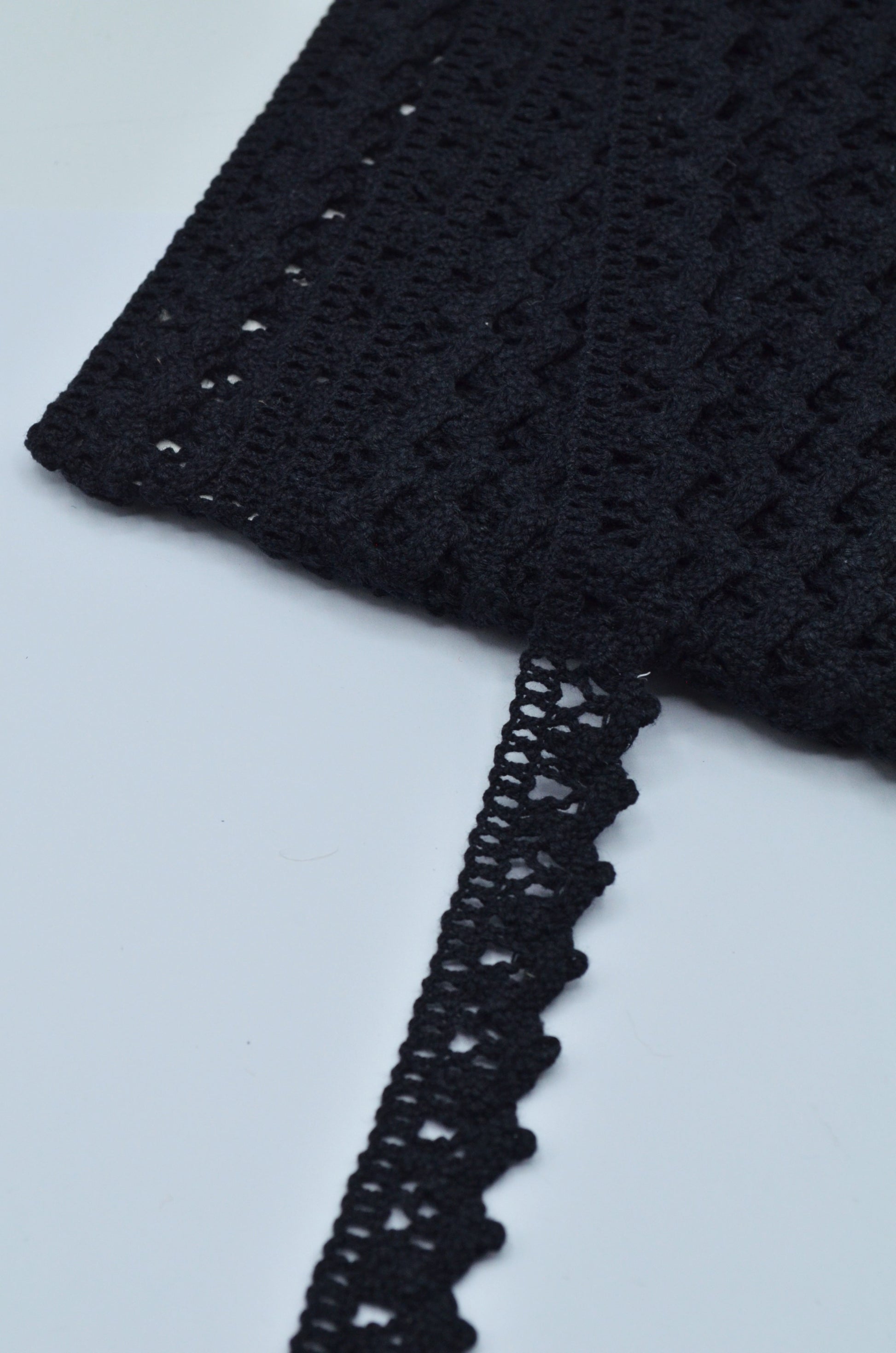 Dantela De Bumbac 22mm, Negru