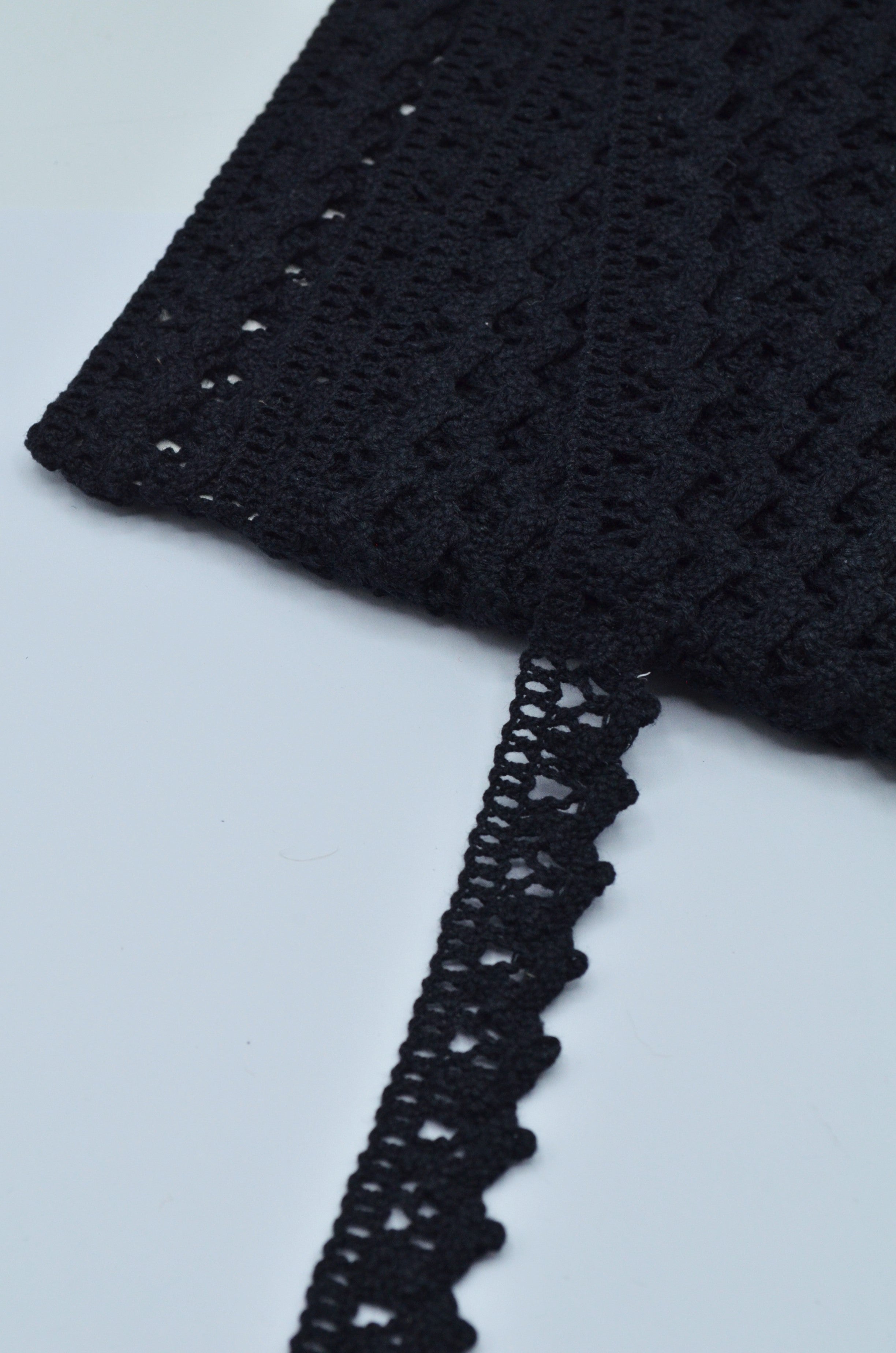 Dantela De Bumbac 22mm, Negru