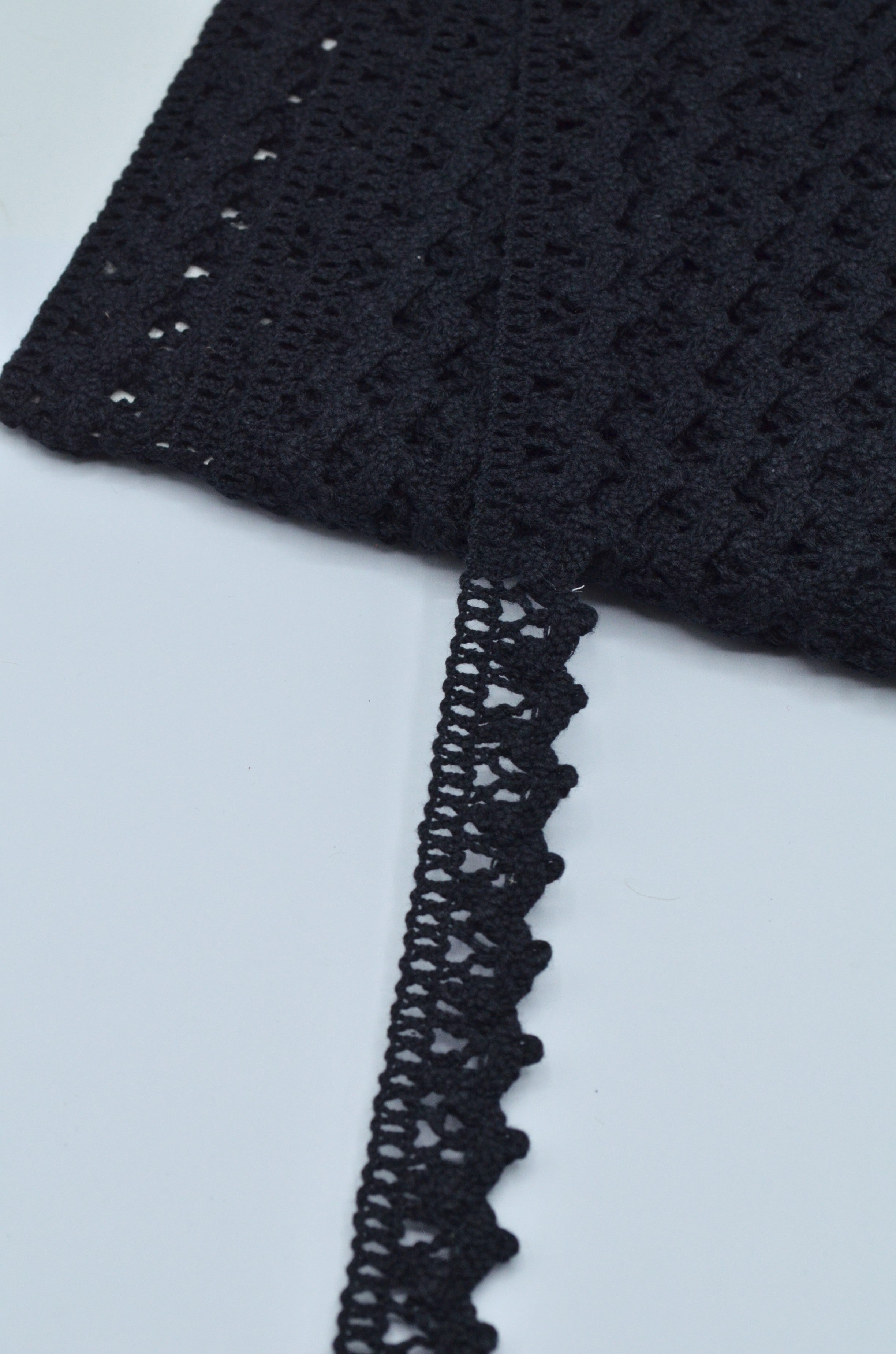 Dantela De Bumbac 22mm, Negru