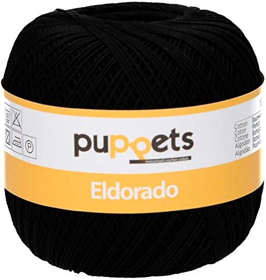 Fire Puppets, 50gr, Bumbac 100%, Negru