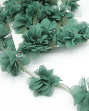Flori Din Voal, 50mm, Verde Inchis
