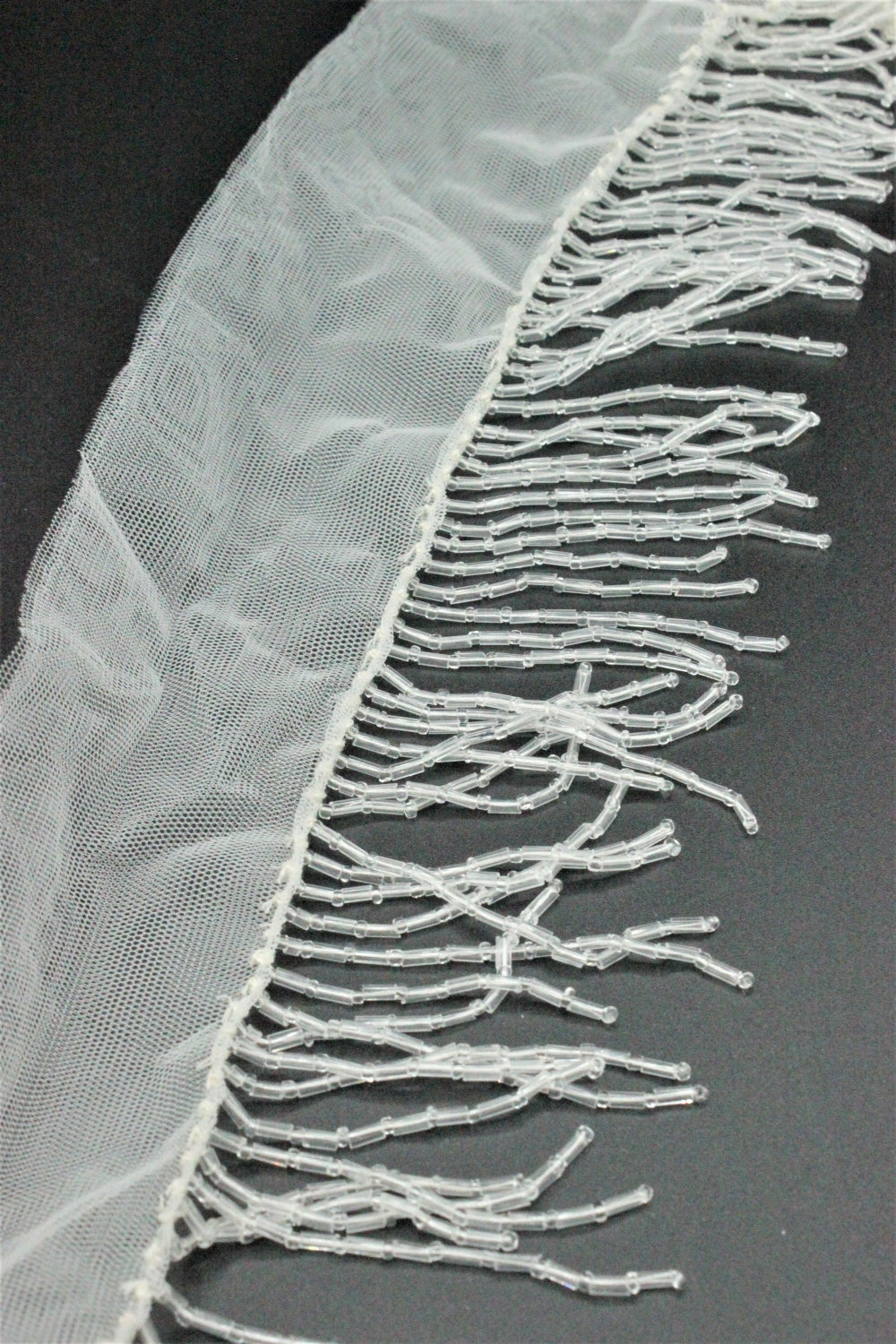 Franjuri Din Margele, 6cm, Crem, (bucata 150cm)