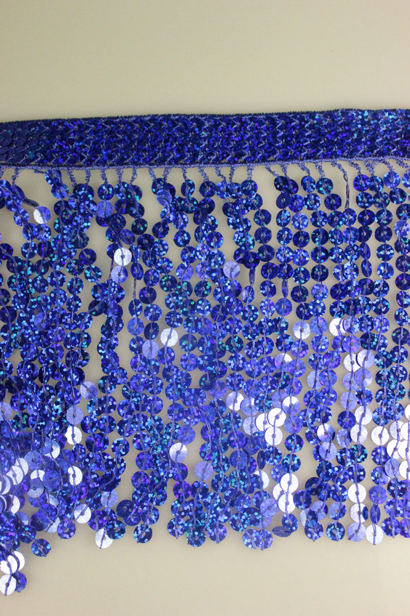 Franjuri Din Paiete, 16cm, Albastru