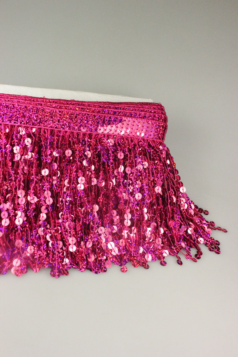 Franjuri Din Paiete, 16cm, Fucsia