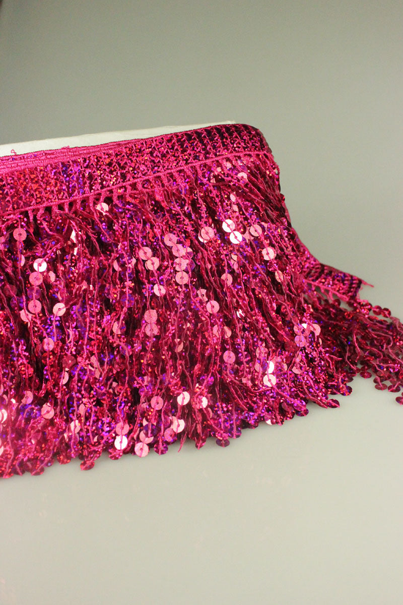 Franjuri Din Paiete, 16cm, Fucsia