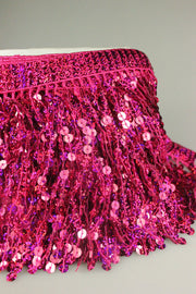 Franjuri Din Paiete, 16cm, Fucsia