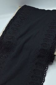 Broderie Dublata Cu Jerse 20cm, Negru