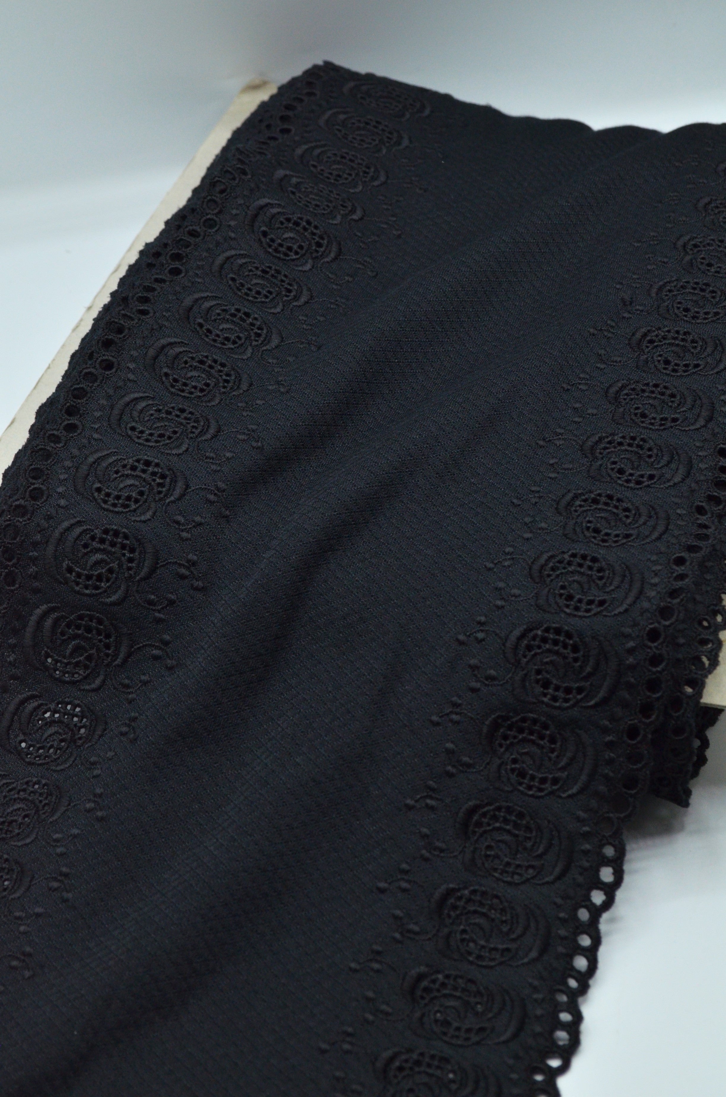 Broderie Dublata Cu Jerse 20cm, Negru