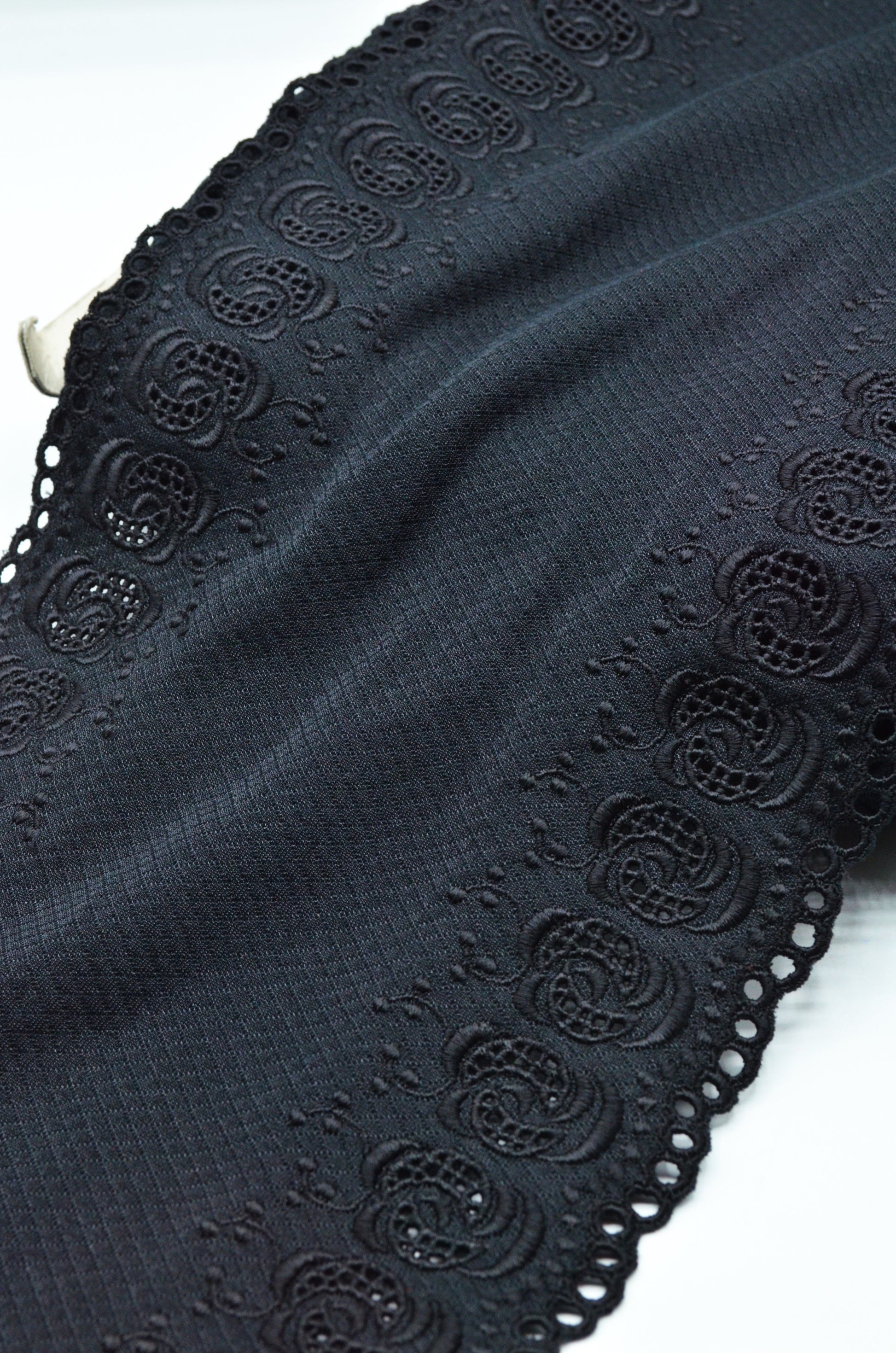 Broderie Dublata Cu Jerse 20cm, Negru