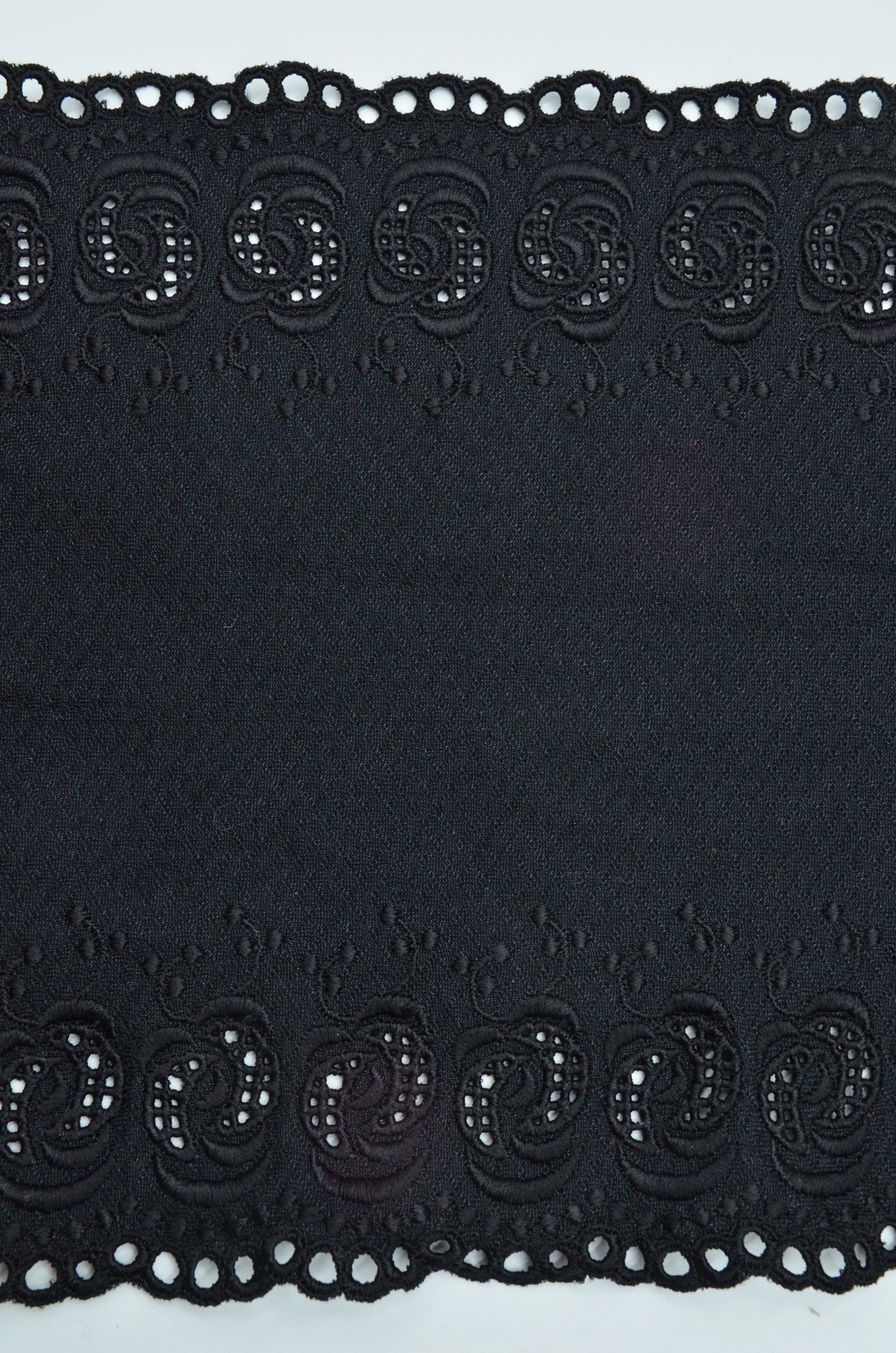 Broderie Dublata Cu Jerse 20cm, Negru