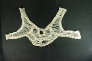Guler De Bumbac Cu Margele, 42x14cm, Bej