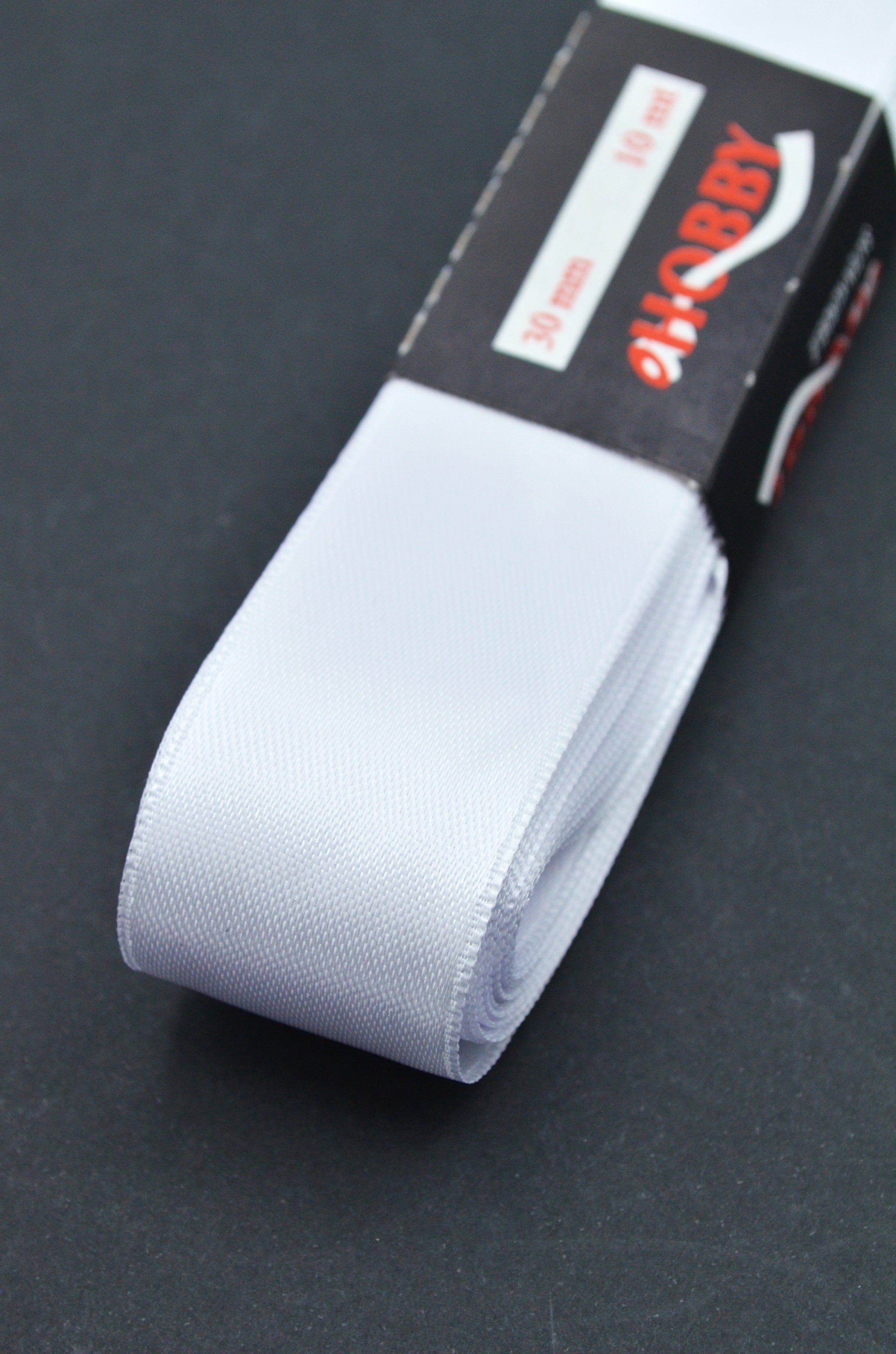 Panglica Dublu Satinata 3cm, Alb (set/10metri)