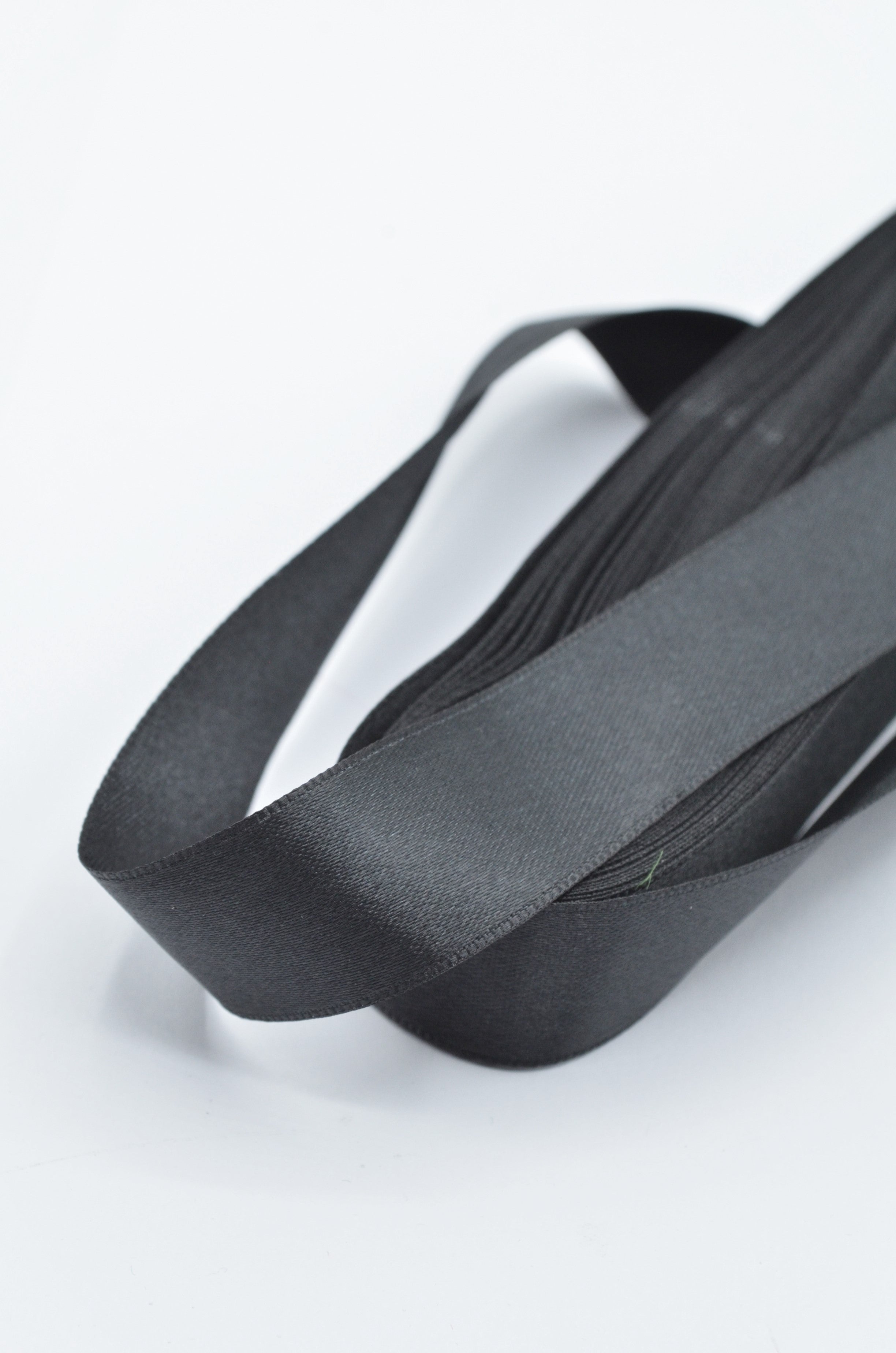 Panglica Dublu Satinata 2cm,Negru (set/10metri)