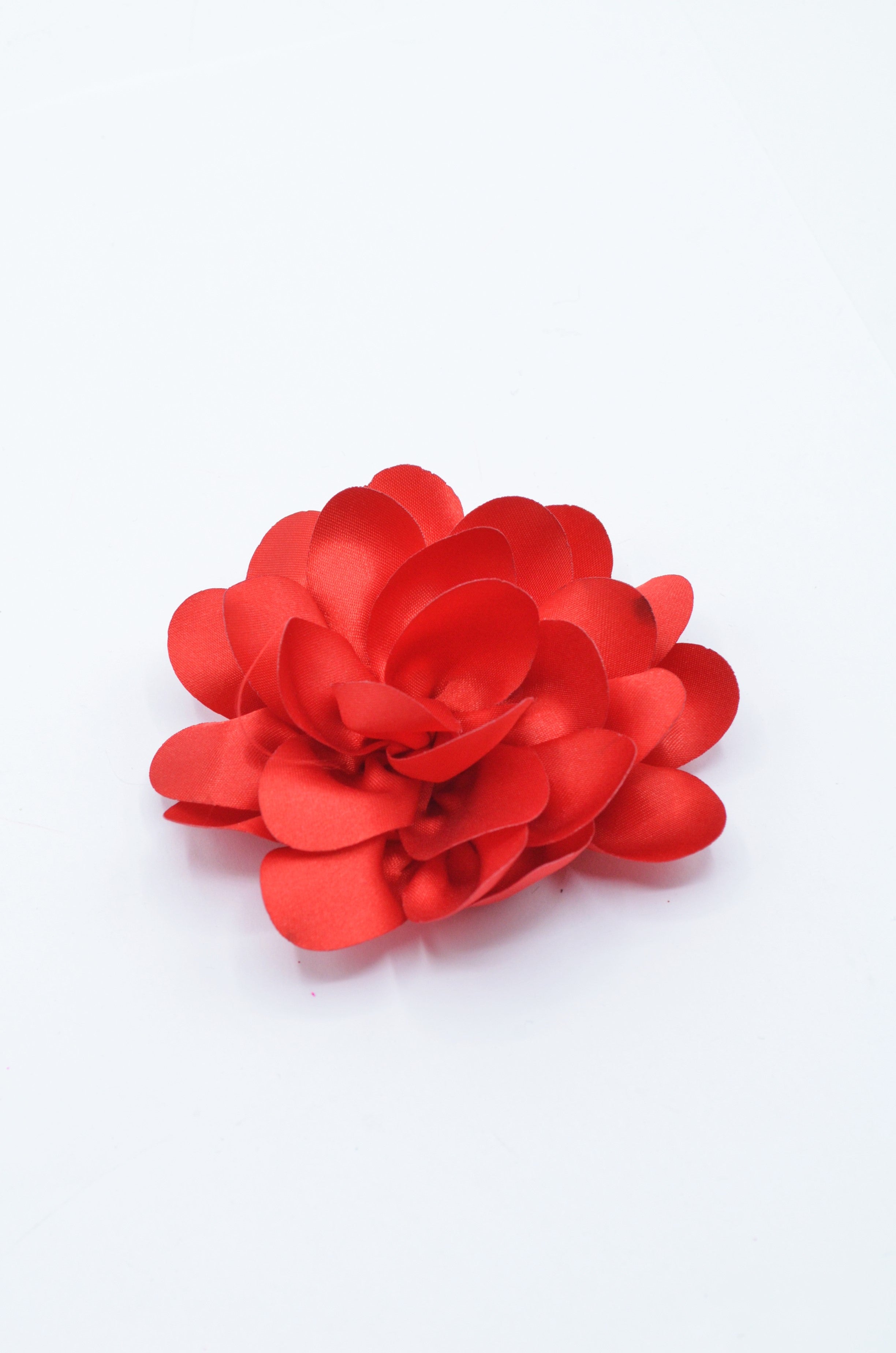 Floare Din Saten 10cm, Rosu