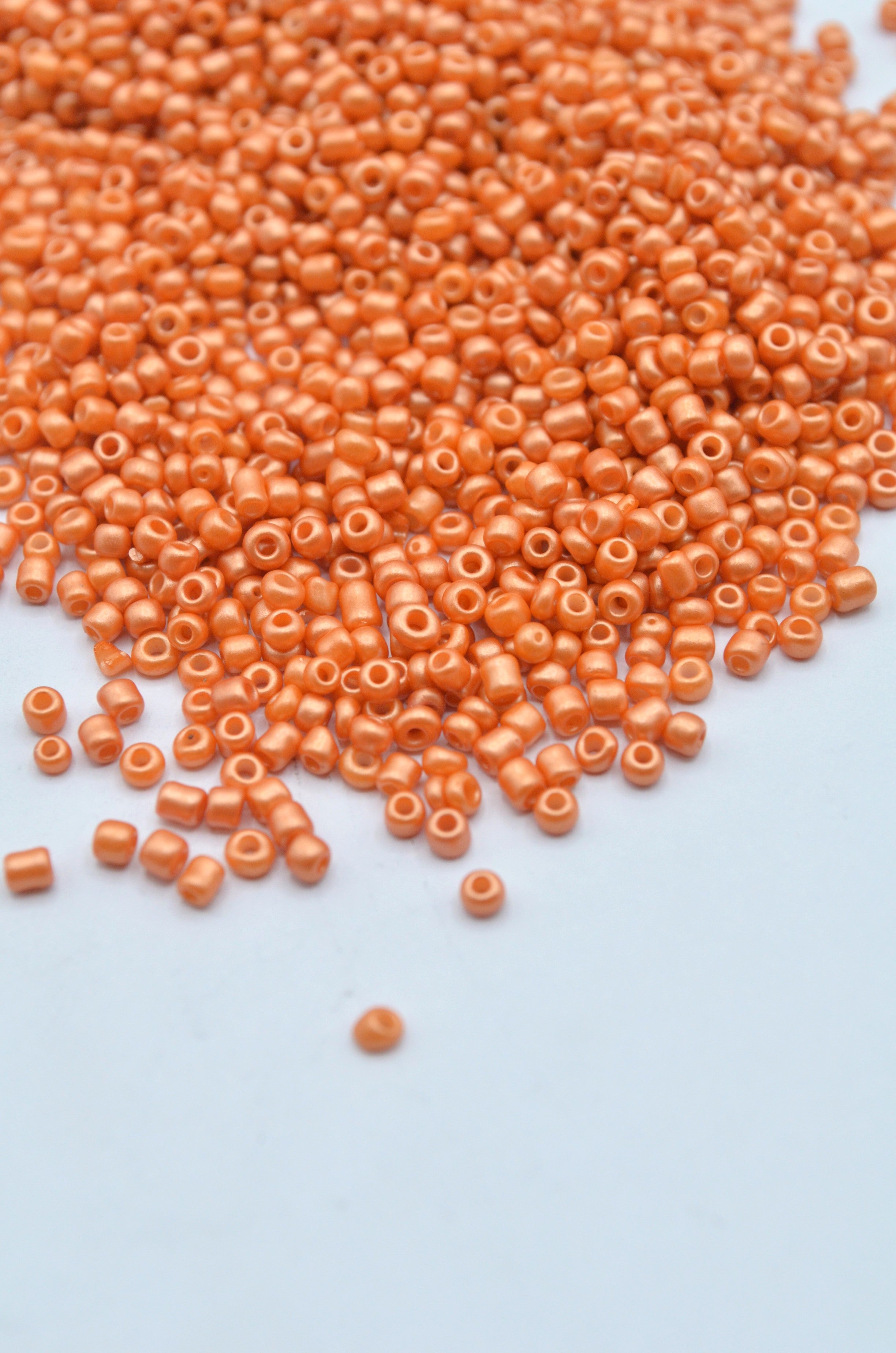 Margele 2mm, 34gr, Portocaliu Sidefat
