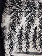 Broderie Cu Margele Pe Tull, Negru