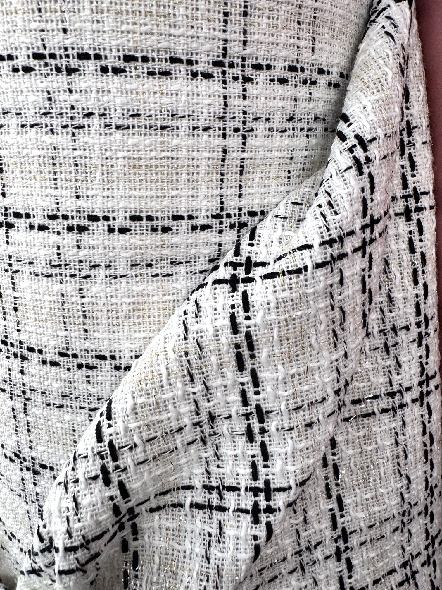 Stofa Tweed Cu Fir Lurex