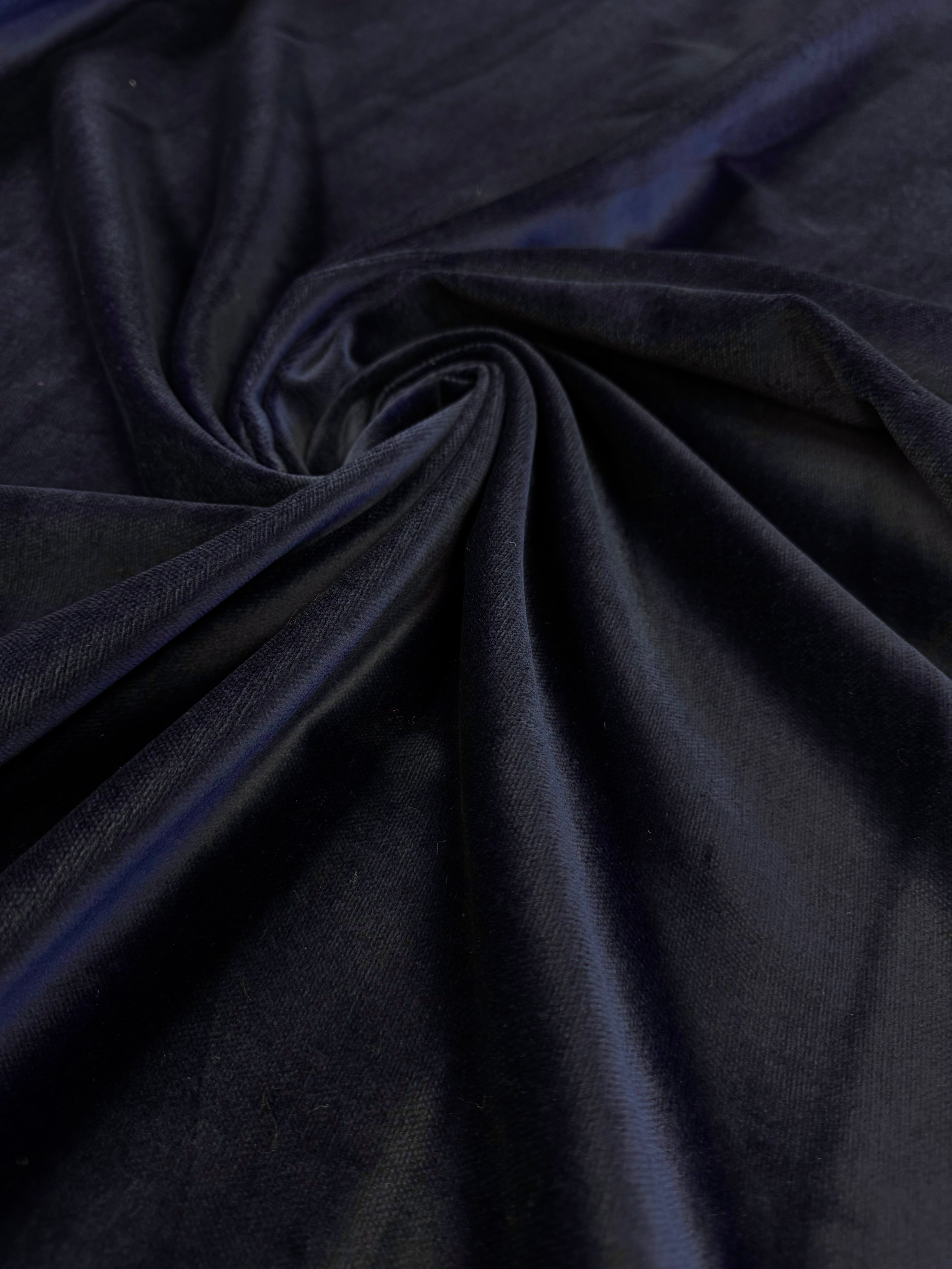 Catifea De Bumbac Bleumarin Indigo