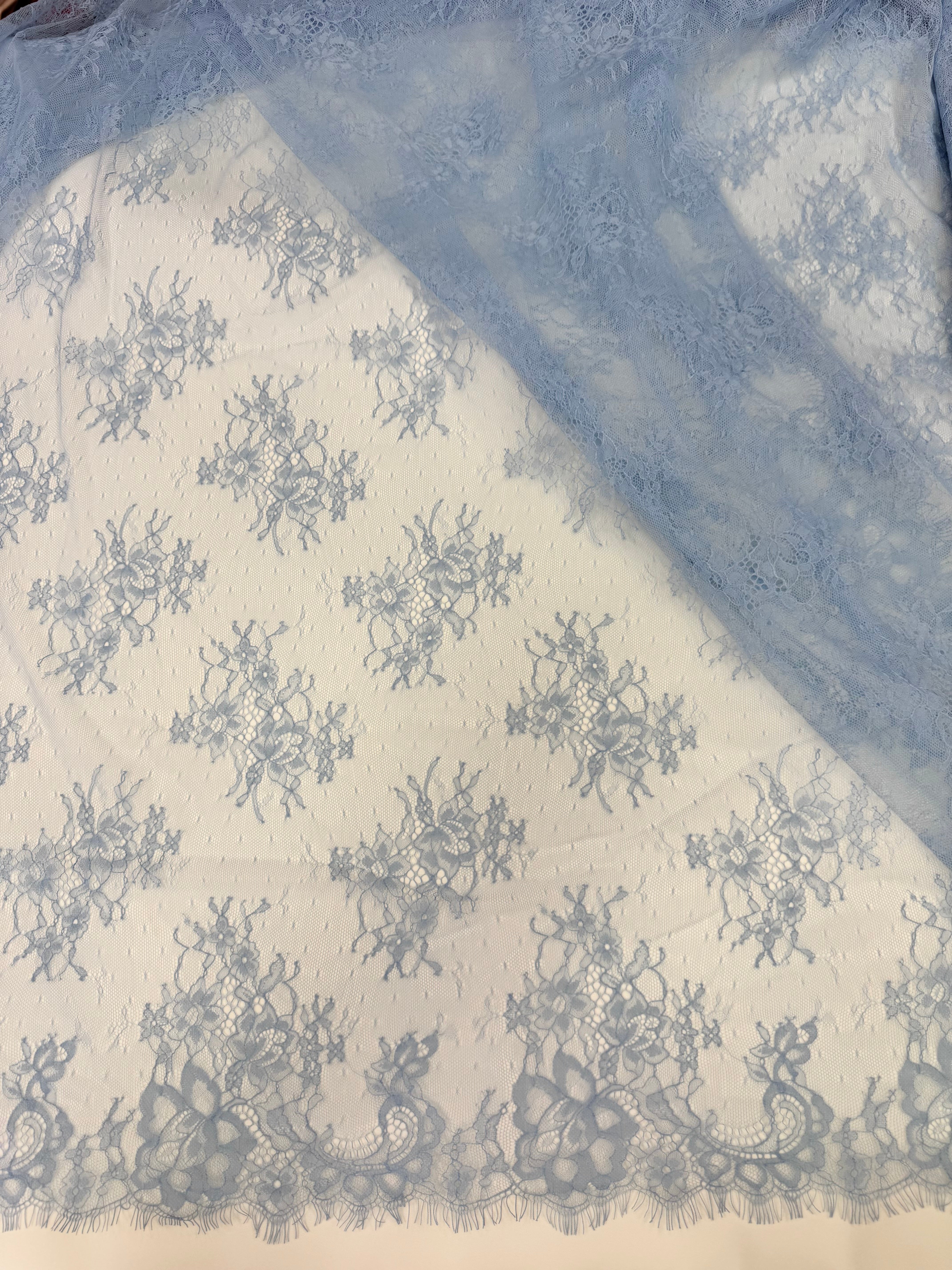 Dantela Tip Chantilly 300 x 150m, Bleu