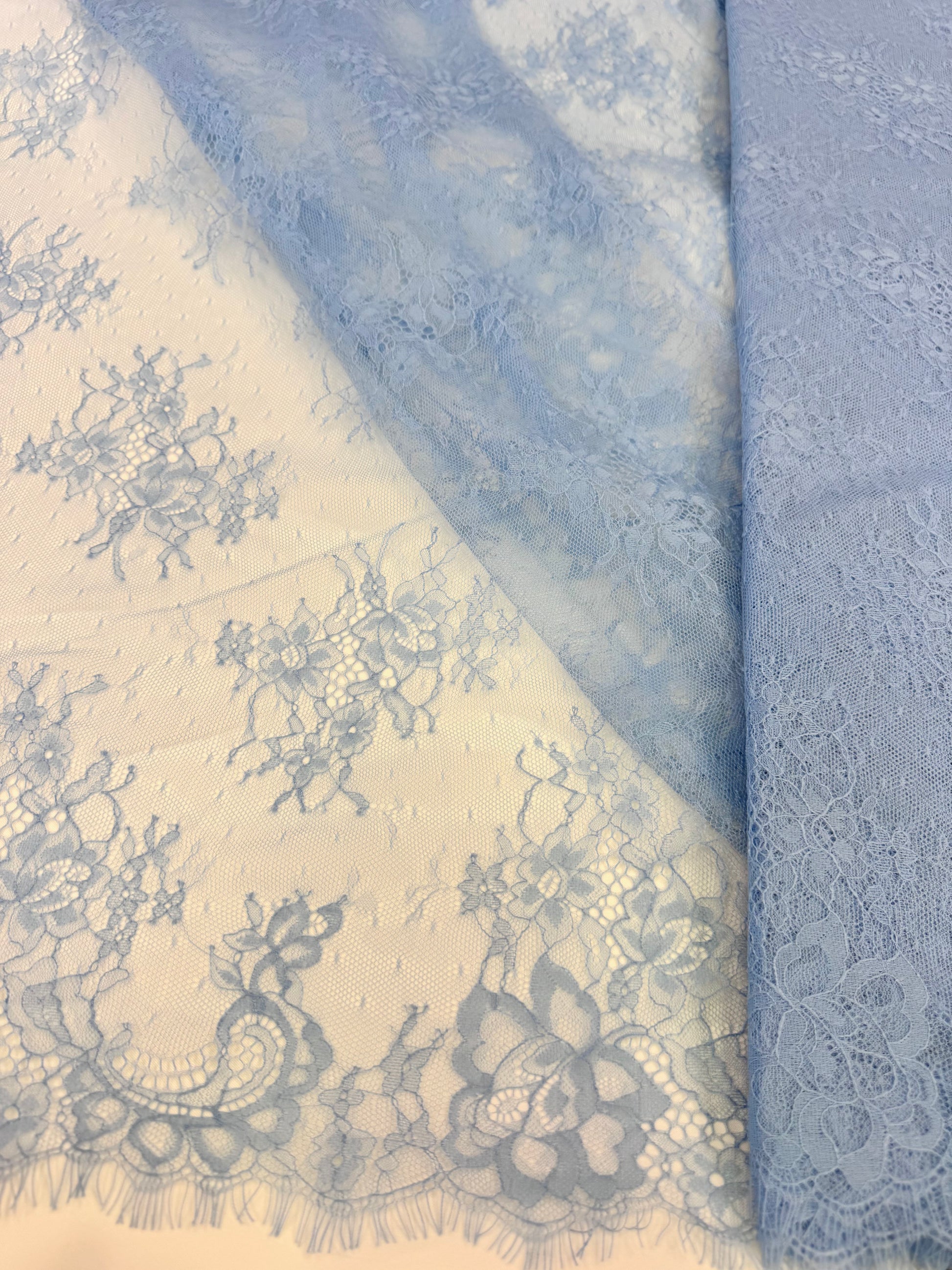 Dantela Tip Chantilly 300 x 150m, Bleu