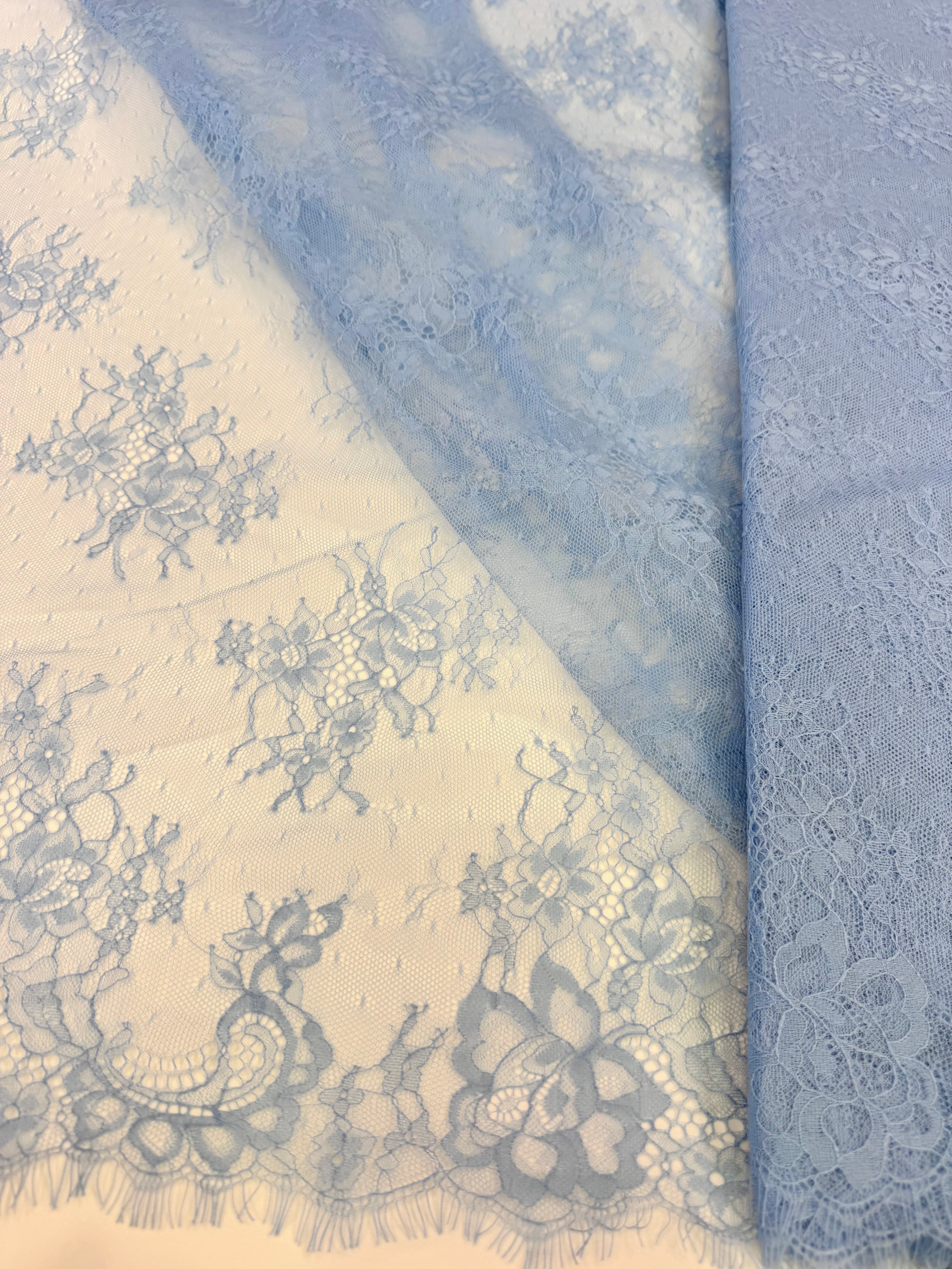 Dantela Tip Chantilly 300 x 150m, Bleu