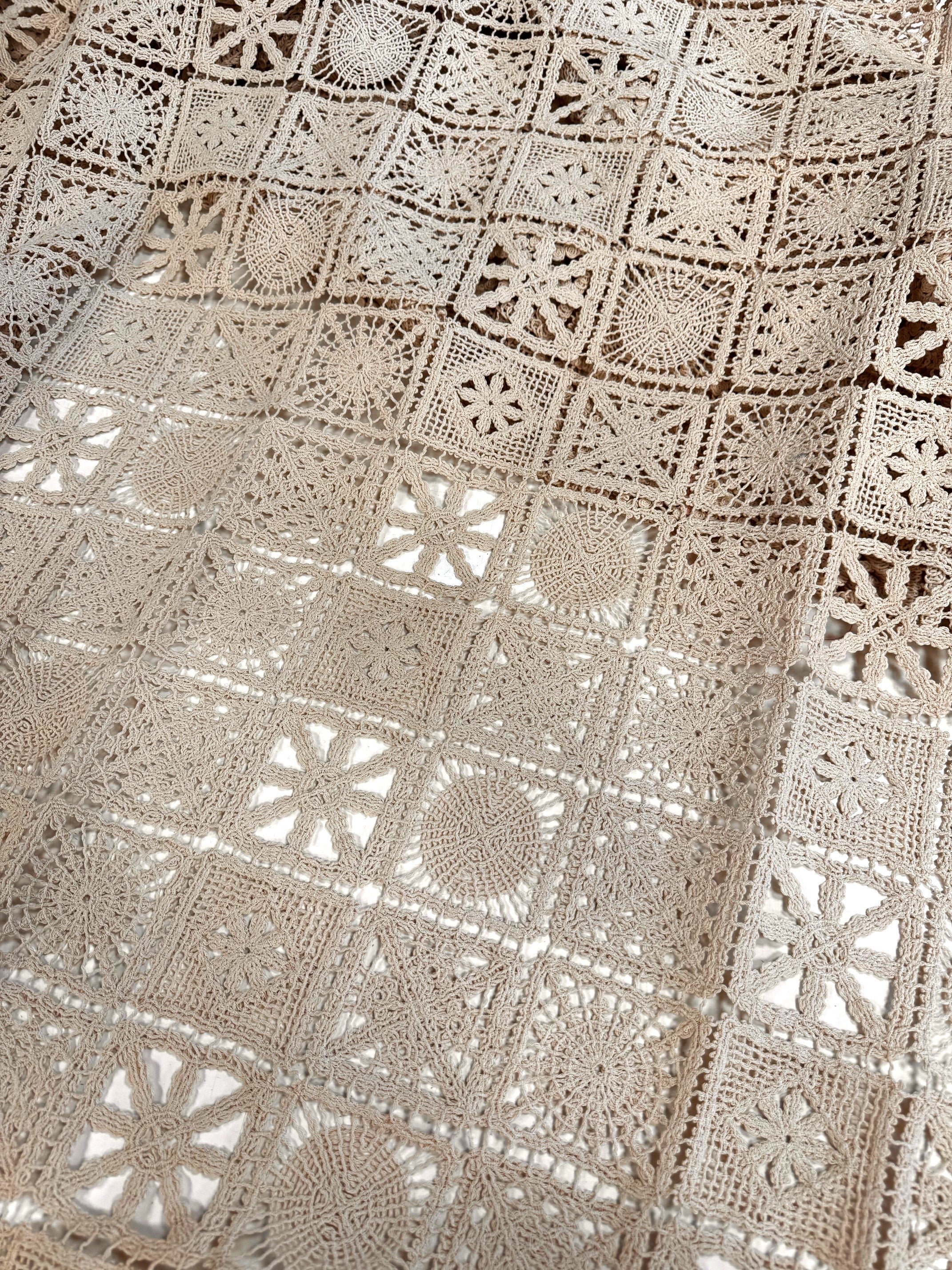 Dantela Macrame De Bumbac 100%, Bej