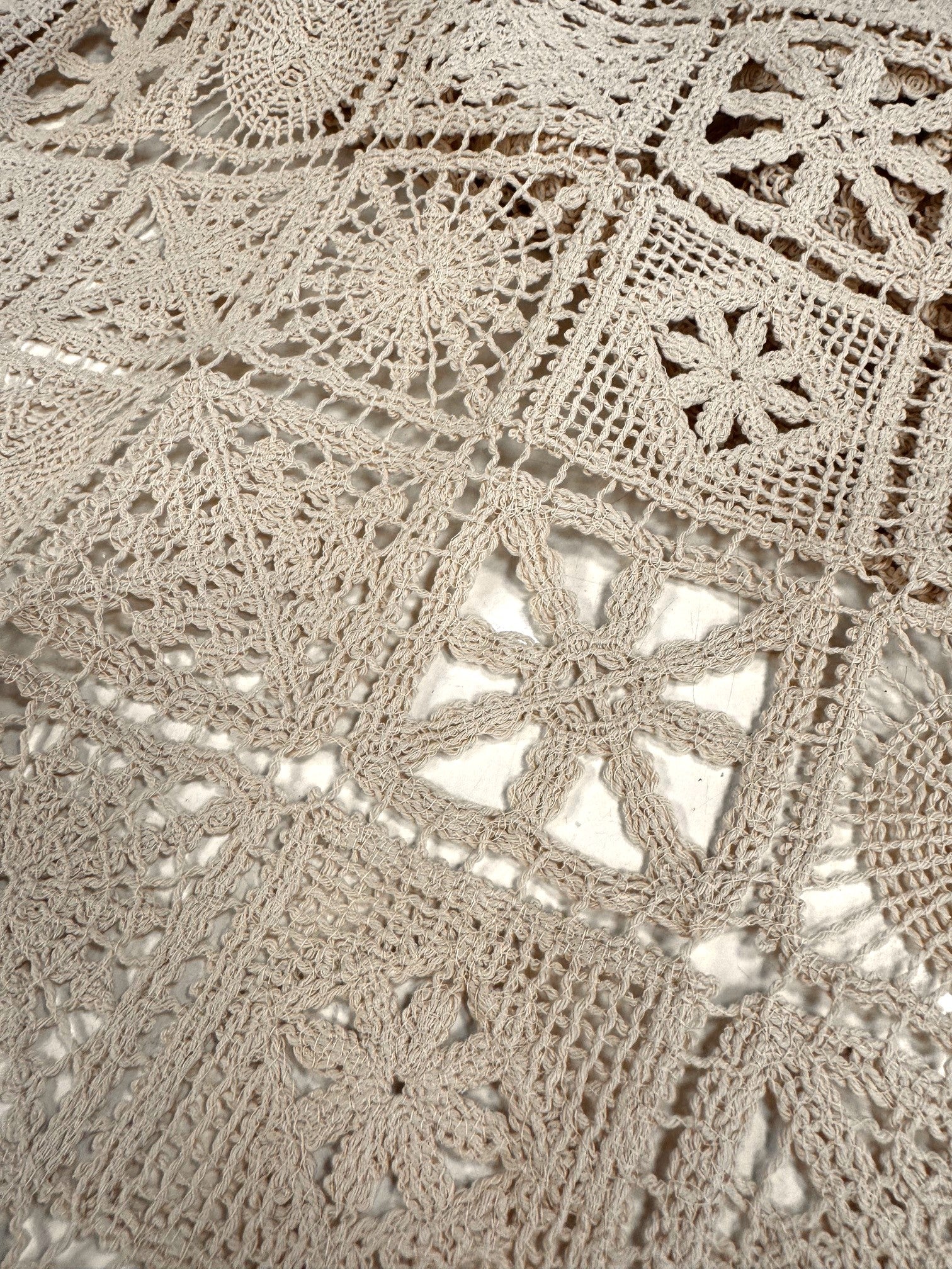 Dantela Macrame De Bumbac 100%, Bej