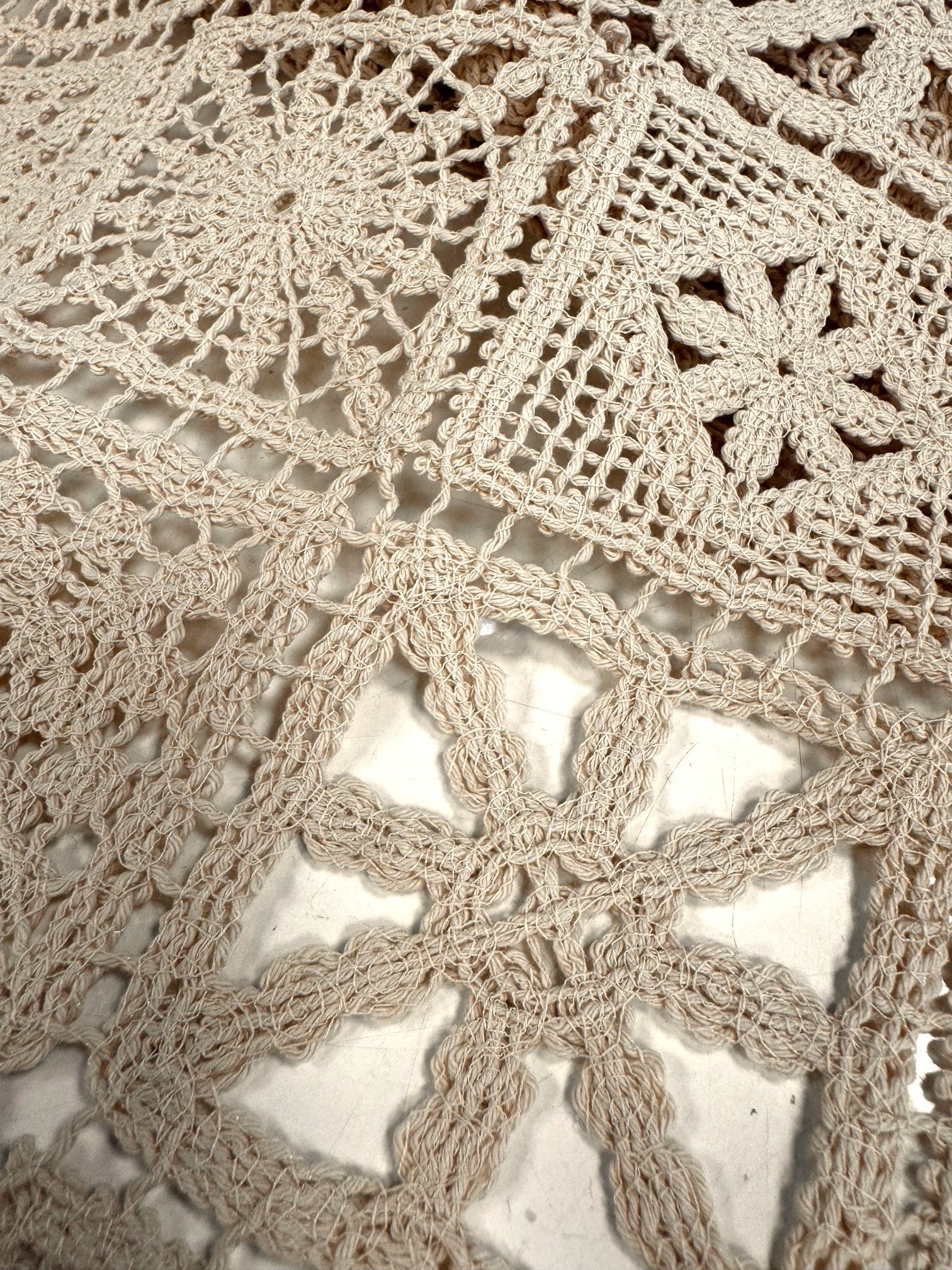 Dantela Macrame De Bumbac 100%, Bej