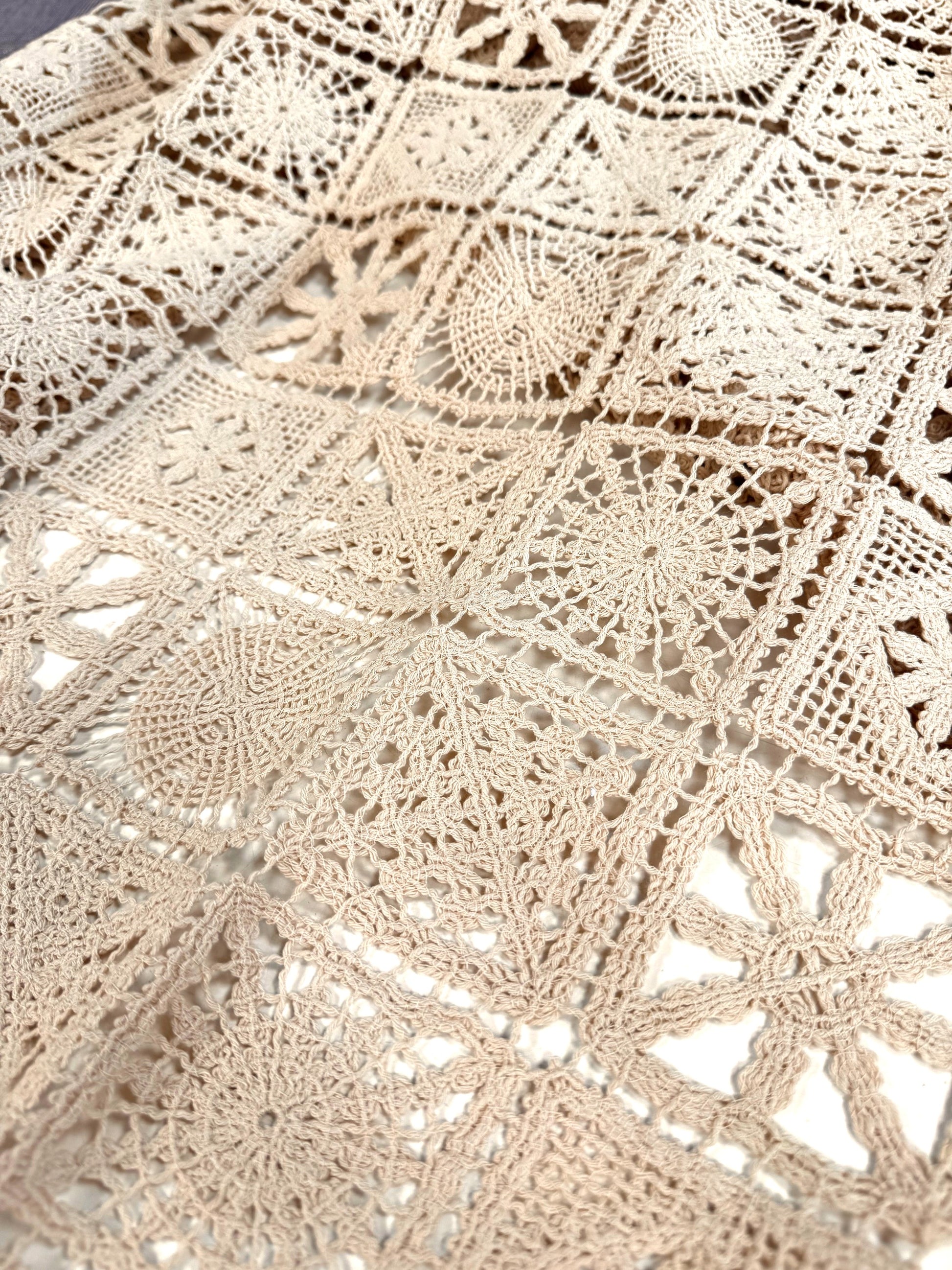 Dantela Macrame De Bumbac 100%, Bej