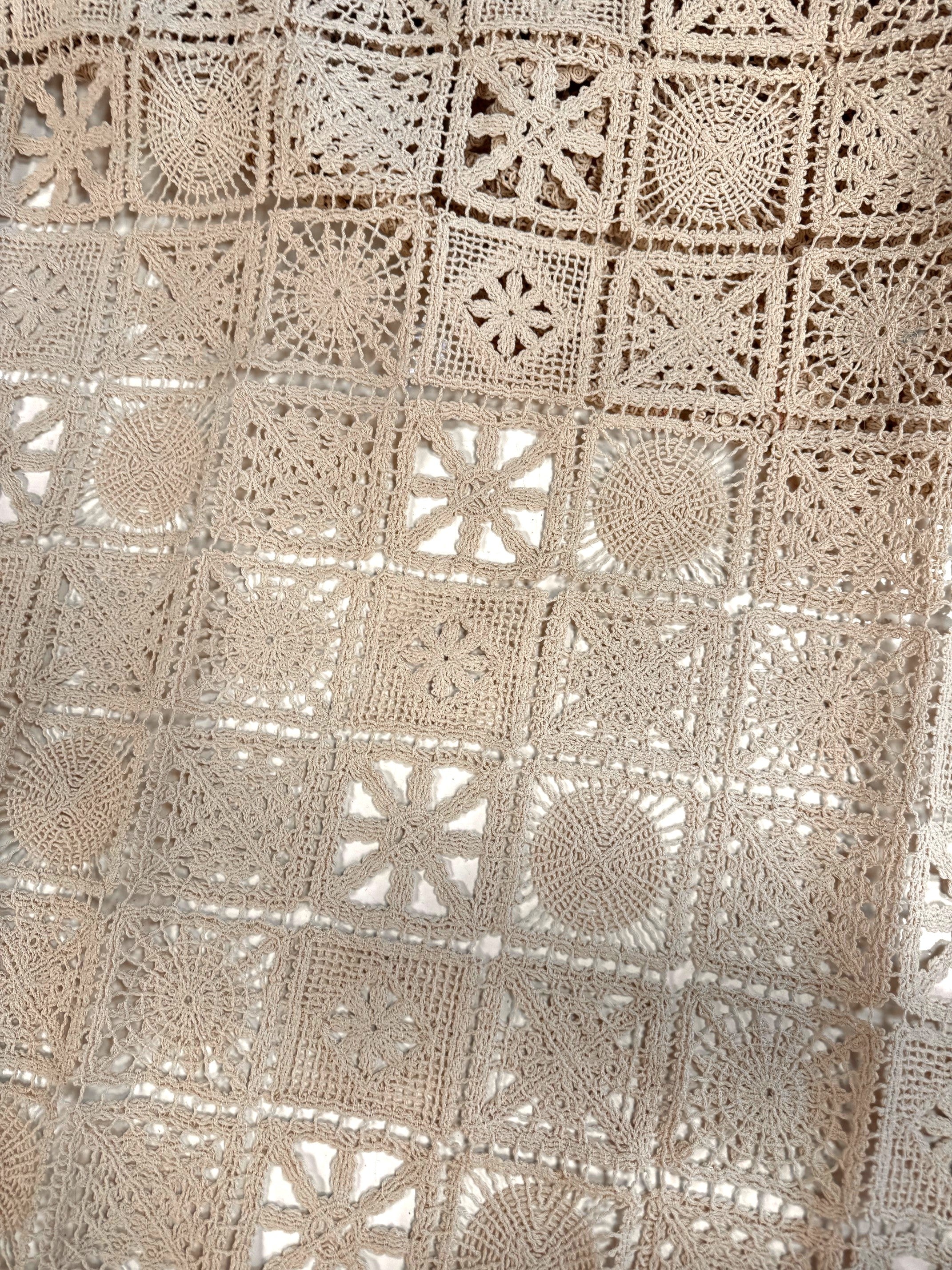 Dantela Macrame De Bumbac 100%, Bej