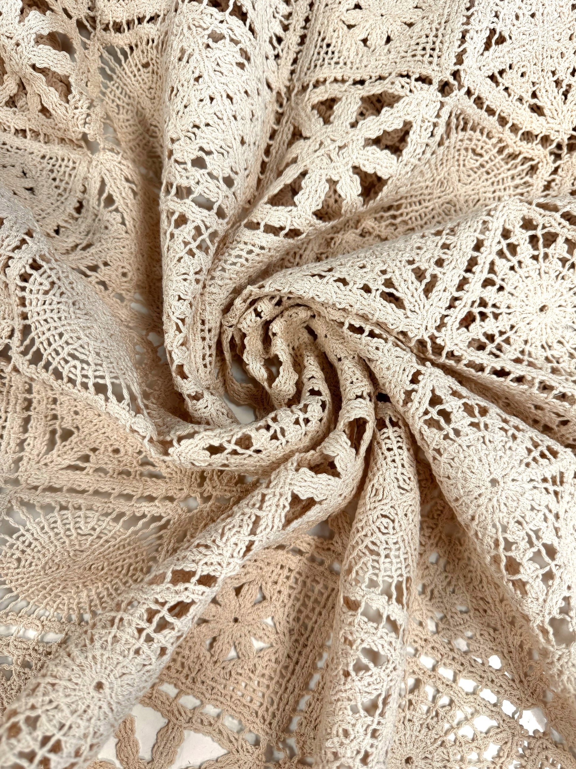 Dantela Macrame De Bumbac 100%, Bej