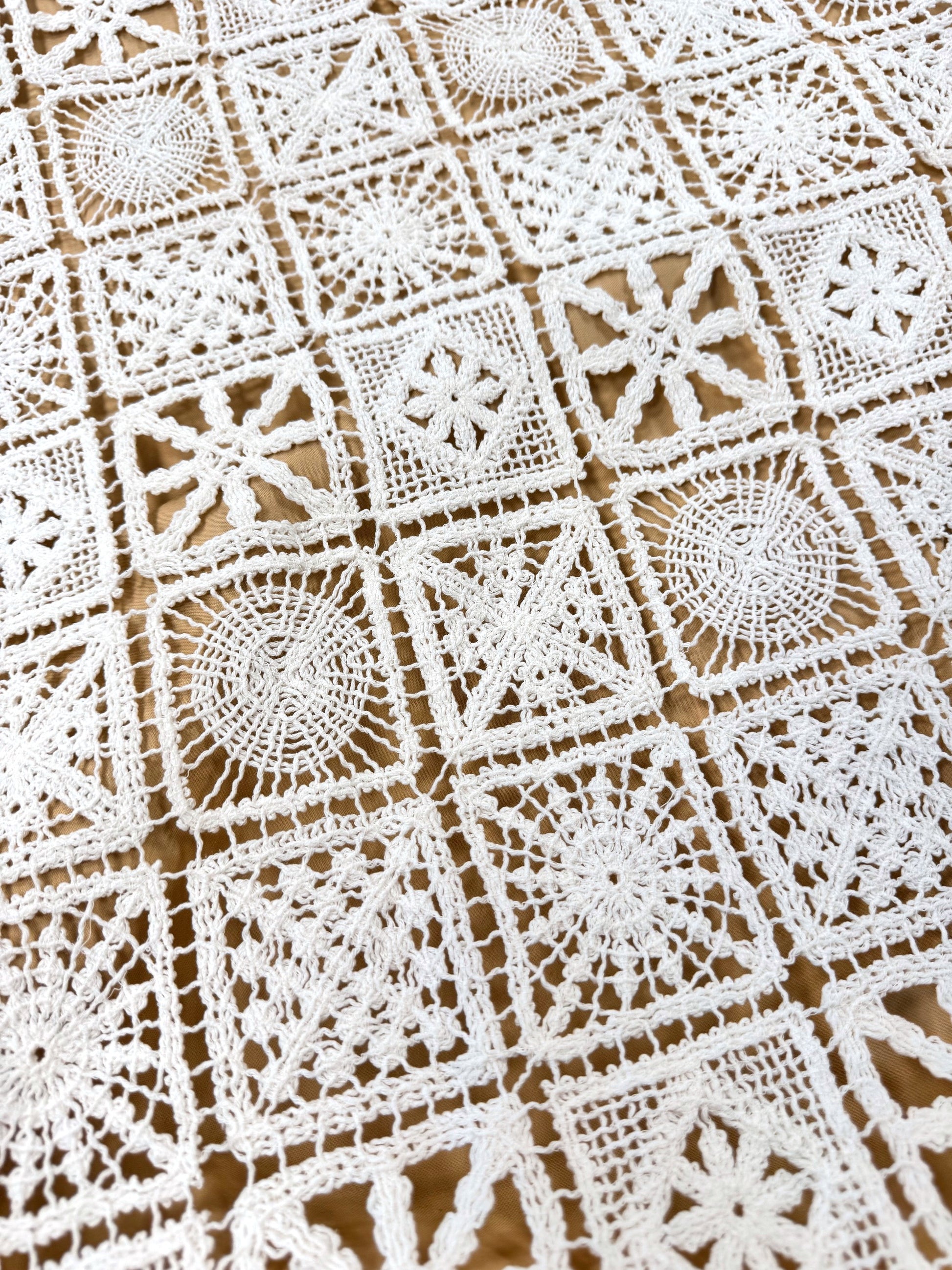 Dantela Macrame De Bumbac 100%, Crem